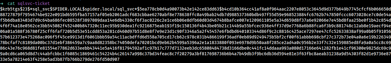 Content of sqlsvc_ticket